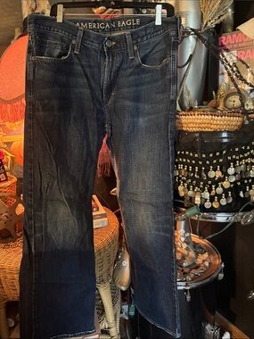 American Eagle Outfitters Men’s Dark Indigo Bootcut Jeans